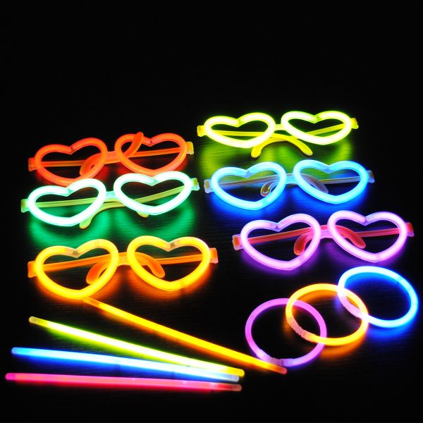 Occhiali Fluo Luminosi a Cuore